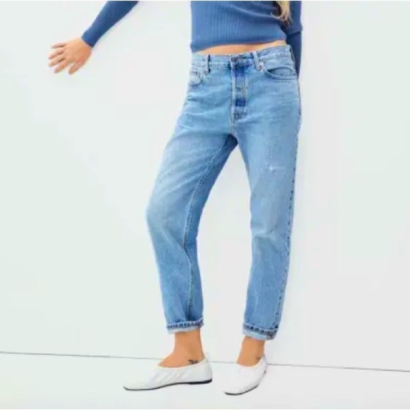 EVERLANE The Relaxed Straight Fit Jeans Blue 25 - Picture 1 of 8